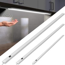 서랍 옷장 쇼케이스 LED 언더 캐비닛 조명 LED 바 led 램프 손동작 감지 기능 U, 03 50CM, 02 차가운 흰색