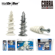 코브라 월드릴러 나사 피스 앙카 석고 보드 천공 천장 나일론 아연, 2.016RE(나일론25mm 12개입), 1개