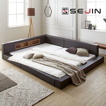에닉 오픈 패밀리침대+본넬매트리스Q+SS, 모카그레이