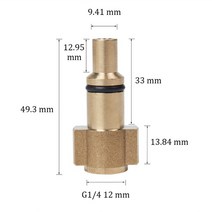 세차폼건 스노우 Nilfisk 스노우 폼 랜스 노즐 어댑터 용 Karcher 고압 워터 건 커넥터 자동차 세탁기, 02 브라운
