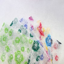 한복 원단 장미꽃 7컬러 깨끼 갑사 천 패브릭, 핑크