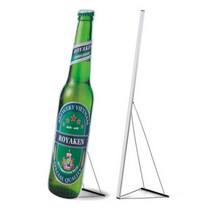 팝세븐 철재등신대 거치대 입간판 배너 인물등신대 배너거치대, XL)(1510x360mm)