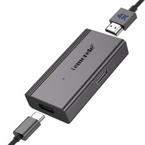 Lemorele HDMI-USB C 4k 60Hz 변환기 어댑터(USB-C 휴대용 화면 VR 안경 게임 콘솔 다양한 TV 박스 포함), [01] HDMIUSB C