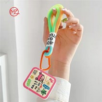 에어팟 케이스 제작 에어팟2세대케이스 에어팟 프로 케이스 보카시 폭력 베어팟 케이스 애플 블루투스 이어폰 케이스 에어팟 프로 스크럽 투명 소프트케이스(이어폰 케이스만 판매), 레드테걸+오렌지 끈, airpods 1/2세대
