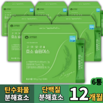 탄수화물 단백질 분해효소 아밀라아제 프로테아제 효소 비타민 유산균, 6개, 60포