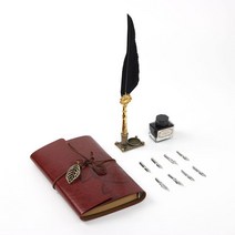 비투리빙 5종 스펠릭 깃털 만년필 노트세트 필기구 펜촉 잉크펜