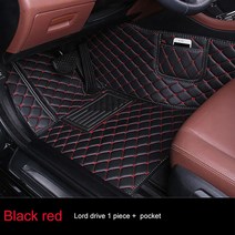 크라이슬러 300c 300s Sebring PT 크루저 그랜드 보이저 자동차 액세서리 자동차 스타일링을위한 맞춤형 카 바닥 매트, 보여진 바와 같이, 블랙 레드 1pc