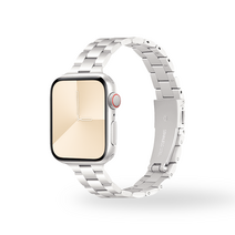 TAOMI 애플워치 8 울트라 7 6 SE 호환 여성용 슬림 메탈 스트랩, 스타라이트