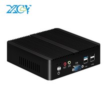 미니 PC 인텔 펜티엄 J2900 쿼드 코어 2x COM RS232 듀얼 기가비트 이더넷 LAN 임베디드 팬리스 산업용 컴퓨터, Intel Celeron J1900, 07 8G RAM 512G SSD WiFi