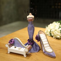 인테리어소품 진열대 신혼집집들이선물 1인가구액세서리 주얼리 shop 화이트데이 여친친구, 3.블루퍼플 3례 중어신발 {파우더선물세트}