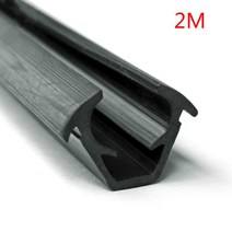 현관문 고무패킹 방화문 EPDM U자형 씰링 알루미늄 합금 유리 도어 윈도우 방풍 사운드 가정용 5mm 2M, 1.Black - 2M