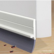 도어 부드럽고 단단한 복합 목재 도어 바닥 밀봉 스트립 자체 접착 도어 이음새 패치 스트립 바람 먼지 방충 방음 스트립 도어 바닥 스트립, 회색 흰색, 네