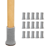 KI ecobe 흘러내림 방지 실리콘 니트 의자 발 커버 16개, 그레이