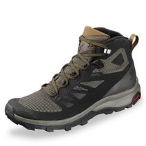 Salomon Outline 남성용 미드 고어텍스 하이킹 부츠 블랙/벨루가/케이퍼, 7, Black/Beluga/Capers