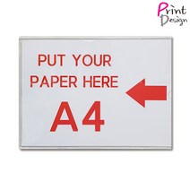 [을지메뉴] 벽부착 A4 아크릴 게시판 알림판 사무실 유치원 어린이집 학교 학급 POP꽂이, 1개