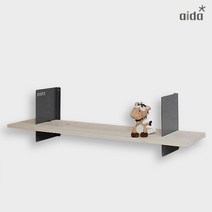 인테리어선반 파티오2 Steel-Wood Shelf 편백원목 벽선반, COLOR:다크그레이