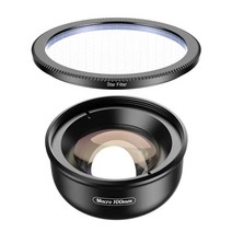 고성능 고배율 휴대용 망원경 필드스코프 apexel 100mm 전문 매크로 렌즈 hd 슈퍼 카메라 전화 렌즈 cpl 스타 필터 for iphone 13 12 pro all, 매크로 렌즈 스타 필터