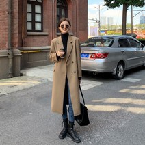 여자 봄가을 더블버튼 트렌치코트 재킷 캐주얼 미시 자켓 바바리 코트 인박카064