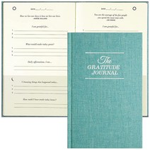 PUKYO The Gratitude Minute Journal a few Minute Journal 확인 행복 마음챙김 긍정 웰빙에 대한 프롬프트가 있는 데일리 저널, Blue