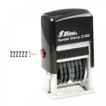 넘버링 자동스탬프 S-309 20x3mm 흑 홀더랜덤 넘버링 도장 사무 STAMP 서식 서류 오피스 숫자 고무인 양식, 본상품