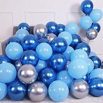 볼풀 놀이장 진한 파란색 마노 대리석 금속 라텍스 색종이 풍선 생일 웨딩 베이비 샤워 장식 새해 글로브 50 개, [01] 10inch, [14] BlueO