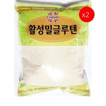 [더착한푸드]활성밀글루텐(꼬미다 1K) 2개 식자재마트 대용량 업소용 밀글루텐 꼬미다글루텐 소맥밀글루텐 밀단백질, 1kg, 1