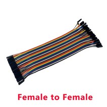 와이어커넥터부품 10 cm 20 cm 30 cm 40pin dupont 라인 남성-남성 + 남성-여성 및 여성-여성 점퍼 와이어 arduino diy 키트 용 듀폰 케이블 호환, 여성 대 여성, 30cm