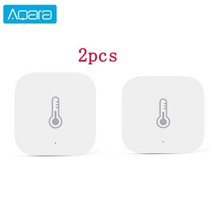 Aqara 온도 센서 스마트 기압 습도 환경 센서 xiaomi app mi 홈 용 스마트 제어 지그비 연결, 협력사, 아카라 버전 2개