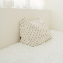 리누 트리백 등쿠션 유니크 면자수 침대 헤드, 헤링본 크림브라운