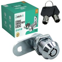 LATCH.IT 1.6cm(5/8인치) RV 보관 잠금 장치 객실 장치 2팩 유틸리티 캠락 캠핑카 또는 트레일러 문 잠금용 100% 금속 4개 키 포함 완벽한 장치!, Chrome 2-Pack_1-1/8