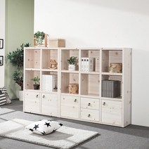 [인테리어 책장/실속구매1위] 파로마 달리 낮은책장 하문서랍형 1200, 삼나무