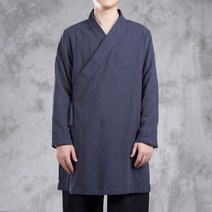 두루마기 2022 중국 스타일 개선 Hanfu 셔츠 남성 청소년 당나라 정장 레트로 린넨 재킷 긴 섹션 슬링 카디
