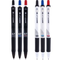 국제특허 마이펜 세이프티클립 볼펜 0. 5 7mm 12자루 유성펜 필기 연필, 0.7 적색, 본상품선택