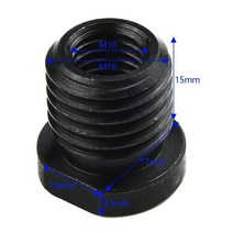 슬라이딩 각도 절단기 고속 1/2PCS M10 ~ M16 나사 앵글 그라인더 컨버터 100 커팅 디스크 용 앵글 그라인, [02] 1pcs  black