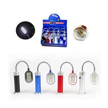 대경몰 15구 자바라 후레쉬 LED 랜턴 자동차 정비 작업등 비상 등 건전지 렌턴 창고 텐트, 레드