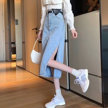 도니와 여성 H라인 데님스커트 예쁜청치마 옆트임스커트 미디스커트 기본스커트 데일리룩 예쁜스커트 빈티지스커트 데이트룩 소개팅룩 여행패션 직장인스커트 기본청치마 봄스커트 가을스커트