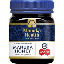 Manuka Health 뉴질랜드산 정통 마누카 생꿀 UMF 10+ MGO 263+ 슈퍼푸드 250g