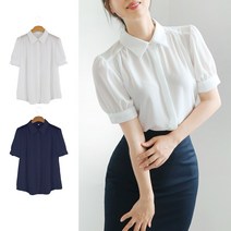 [스타일비비] 어깨가 예뻐보이는 시폰 반팔 긴팔 블라우스