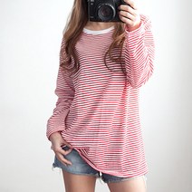 도토리 뉴 잔줄 긴팔티 여성 티셔츠 라운드티 흰색 면티 긴팔 기본티 얇은티 워싱티 무지티 여성티 박스티 긴티 여성의류 흰티 여성옷 봄티셔츠 여자 스트라이프티 미시옷 예쁜티