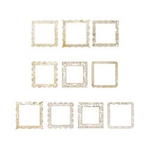 GHSHOP Scrapbooking Paper Decals 장식품 사진 테두리 카드 만들기 앨범 저널링 배경을위한 꾸밈 장식 프레임 용지 제작, 종이, 정사각형