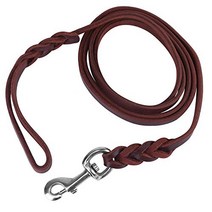 Brown Leather Dog Leash 7/6/5 Foot 3 Types Leather Belt for Walking Running Training (1.6m), 상세참조, 상세참조