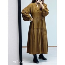 [해이주] 브이 차이나 캉캉 원피스