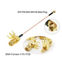 SMA-IPX DIY 미니 MS156 RG178 케이블 RF 동축 피그 테일 확장 점퍼 10 개/묶음 LTE 모뎀 Yota LU150 BEVO, 07 4P SMA F to MS156_10 80CM