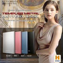 템플러 메탈 4000mAh 보조배터리 신형, 실버