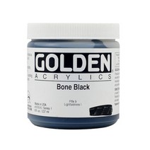 알파(ALPHA) 헤비바디 아크릴물감 473ml 시리즈 1 색상, 색상:[6287760]1010 / BoneBlack