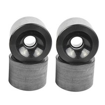51mm x 70mm 4 pcs 스케이트 보드 휠 pu 크루저 롱 보드 교체 휠 베어링 pu 유지, 검정