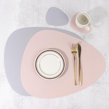 블리스홈 북유럽 귀여운 조약돌 실리콘 테이블 식탁 매트 + 컵받침포함, 4P, 그레이
