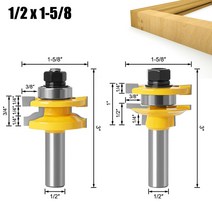 루터날 트리머날 루터비트 홈파기날 목공용루터 12mm/12.7mm 샹크 Stile 및 레일 라우터 비트 Ogee 밀링 커, 02 12.7mm Shank