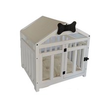 런캣 원목 펫 강아지 집 루프형 DIY 강아지 하우스 개집, B하양원목강아지하우스