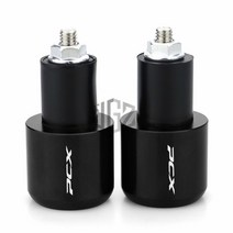 22mm 오토바이 CNC 핸들 바 엔드 그립 플러그 밸런스 슬라이더 혼다 PCX 125 150 2013 - 2020 액세서리, 01 Black